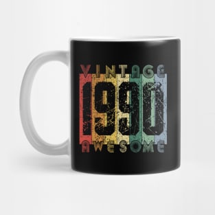 30th Birthday Gift Retro Vintage Style Born in 1990 Design Mug